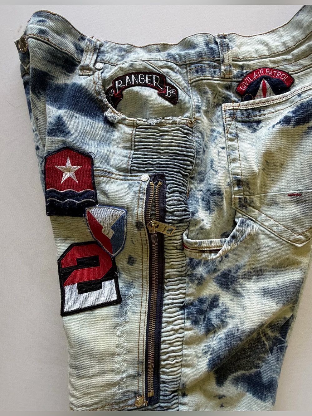 The Heritage By America 1776 Civil Air Patrol Acid Wash Denim Jeans Size 42/34
